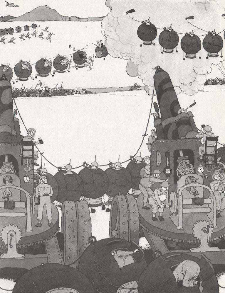 HEATH ROBINSON. The Jerry Scarer. Second World War 1973 old vintage print